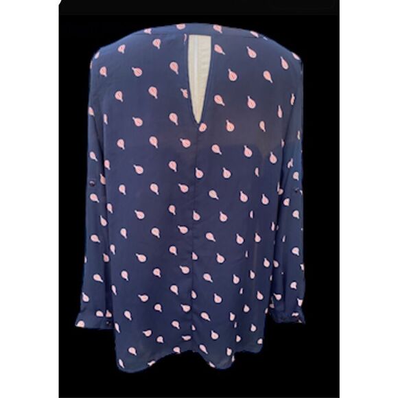 Torrid Georgette Top Hot Air Balloons Torrid Sz 2 Navy Blue Plus Size - Picture 6 of 10